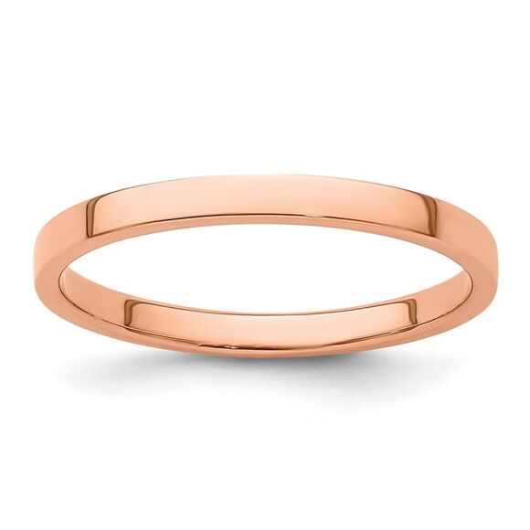 Kazi Luxury 14k Rose Gold 2mm Lightweight Flat Wedding Band Size 5.5,New Products : American Fashion Style Bags On Sale